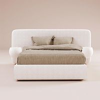 Double bed LINAHcontemporaryupholsteredwith upholstered headboard