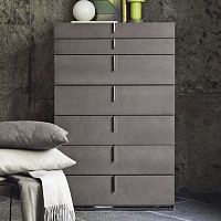Contemporary chiffonier Arilacquered woodgraybeige