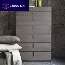 Contemporary chiffonier Arilacquered woodgraybeige