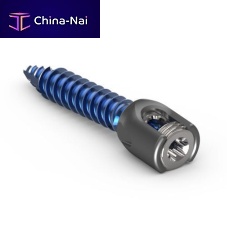 Lumbar pedicle screw polyaxialtitanium