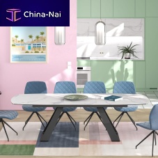 Contemporary table HOUSTONceramiclacquered metal steel baserectangular