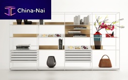 Free-standing bookcase DEEPcontemporarywoodenmetal