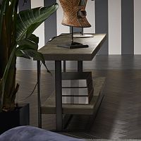 Contemporary sideboard table BELLE POQUEmetalleatherrectangular