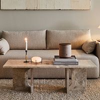 Contemporary coffee table ANDROGYNEmarblemarble baserectangular