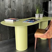 Free-standing desk KOMODOcontemporarythermo-lacquered steelwhite