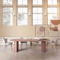 Contemporary table CARMEN fiber-reinforced concreteconcrete baseround