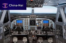 Aircraft simulator trainingcockpit