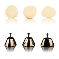 Contemporary furniture knob FACEbrasspolished brass