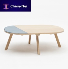 Contemporary coffee table ARONDEoaksolid wood baseoval