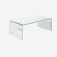 Contemporary coffee table TRANSPARENTE glassglass baserectangular