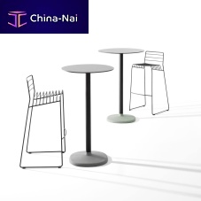 Contemporary high bar table FONDAlaminatemetal baseconcrete base