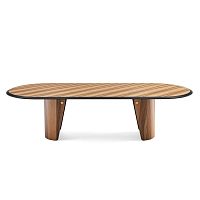 Contemporary table Mantowalnutwooden baseoval