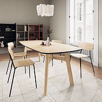 Scandinavian design dining table Gemwood veneernatural oaklaminate