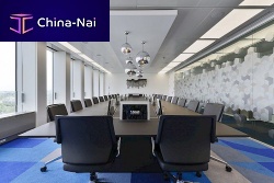 Contemporary conference table IDECIDEwood veneerHPLmetal base