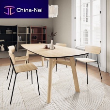 Scandinavian design dining table Gemwood veneernatural oaklaminate