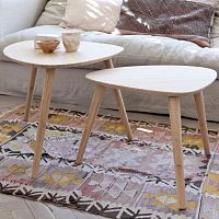 Scandinavian design nesting tables Noblebamboobamboo basetriangular