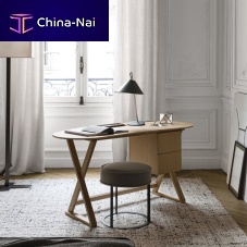 Free-standing desk Siduscontemporarywood veneerleather