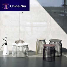 Contemporary side table TURI TURIpainted metalsteelround