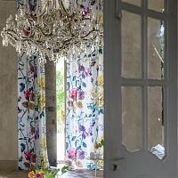 Upholstery fabric COUTURE ROSEfor curtainfloral patternlinen
