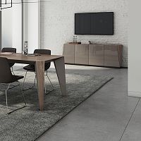 Contemporary sideboard VERTIKwoodenwith swing doorson casters