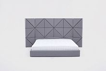Double bed FLOEcontemporarywith upholstered headboardupholstered
