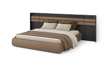 Double bed Sunrisecontemporarywith headboardfabric