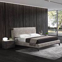 Double bed DA VINCI traditionalupholsteredwith headboard