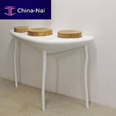 Organic design sideboard table CRATREoakresintriangular
