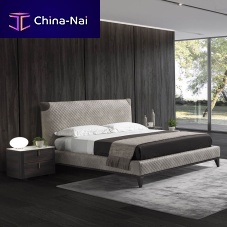 Double bed DA VINCI traditionalupholsteredwith headboard
