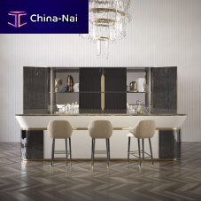 Contemporary bar cabinet Prismawoodentempered glassmetal
