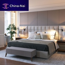 Double bed VICKYcontemporaryupholsteredwith headboard