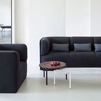 Contemporary coffee table BLADE MDFmarblesteel base