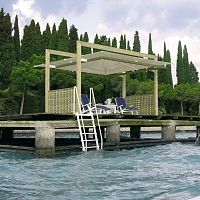 Wooden gazebo AUROAfabric roof