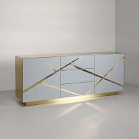 Contemporary sideboard Odessawood veneermaplewith swing doors