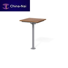 Contemporary high bar table BREAK TIME TWwoodensteel basesquare