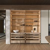 Contemporary china cabinet OPEN OPERATIVEwoodenmelamine