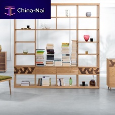Contemporary shelf GEOAmerican walnutnatural oak