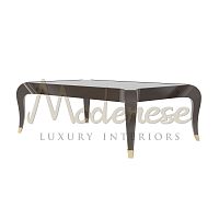 Contemporary coffee table Eleganza woodenmarblemetal base