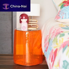 Original design bedside table HELLYpolyurethanealuminum basestainless steel base