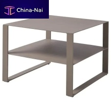 Contemporary side table KONFY | 27aluminumaluminum basesquare