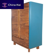 Contemporary wardrobe ITIITI solid woodteakwith swing doors
