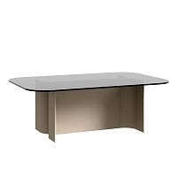 Contemporary coffee table KENTIAglassiron baserectangular