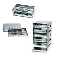 Dental instrument sterilization tray ES655.0 seriesstainless steelperforatednon-perforated