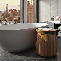 Contemporary side table BARCELONA oakwalnutteak