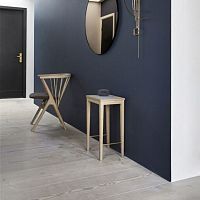 Contemporary side table Sibast No 1 glassmarbleoak base