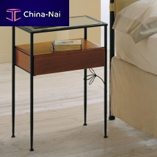 Traditional bedside table DOLLYwoodenwrought ironiron