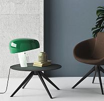 Contemporary coffee table TWISToakwalnutpainted metal