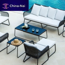 Contemporary coffee table KONA smoked glassmetal baserectangular