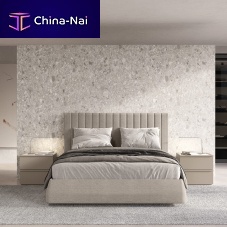 Double bed SOFTCASEcontemporaryupholsteredwith headboard
