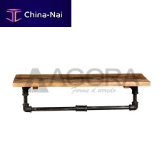 Wall-mounted shelf 90 & 120traditionalsolid woodlacquered metal